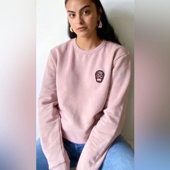 suspicious antwerp Tops - Suspicious Antwerp pink skull crew neck sweatshirt Medium